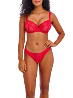 FREYA Loveland Sheer Plunge Bra - Bombshell Chilli Red -FREYA Shop braforme freya loveland AA401002 BOC 2f