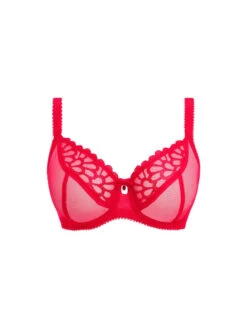 FREYA Loveland Sheer Plunge Bra - Bombshell Chilli Red -FREYA Shop braforme freya loveland AA401002 BOC c