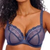 FREYA Loveland Sheer Plunge Bra - Boudoir Dusk -FREYA Shop braforme freya loveland AA401002 BOD f