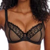 FREYA Loveland Sheer Plunge Bra - Bombshell Black -FREYA Shop braforme freya loveland AA401002 BOK f