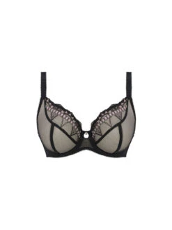 FREYA Loveland Sheer Plunge Bra - Boudoir Noir -FREYA Shop braforme freya loveland AA401002 BOR c