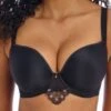 FREYA Loveland Moulded Plunge T-Shirt Bra - Boudoir Noir -FREYA Shop braforme freya loveland AA401031 BOR cf