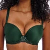 FREYA Loveland Moulded Plunge T-Shirt Bra - Deep Emerald -FREYA Shop braforme freya loveland AA401031 DPE f