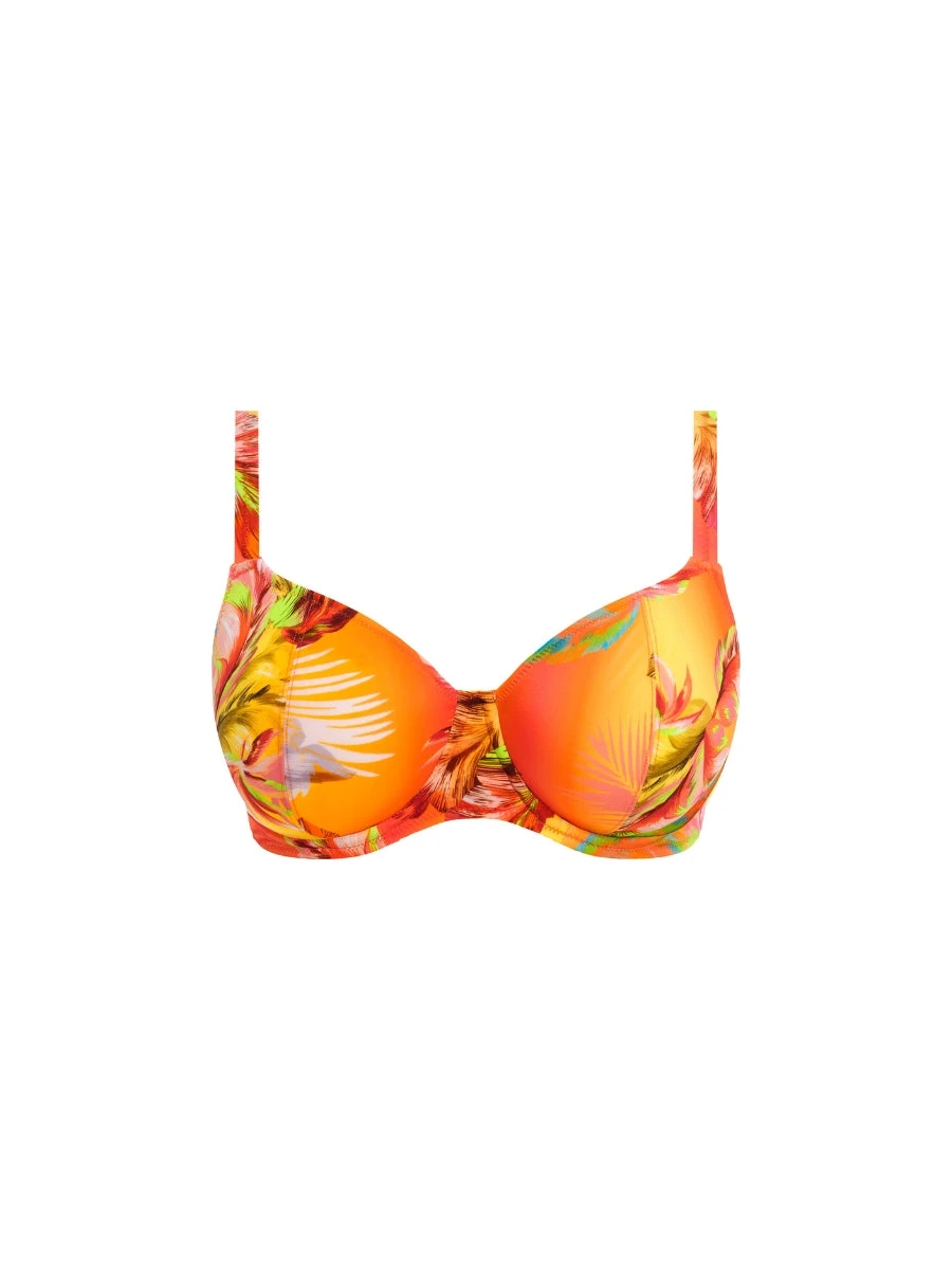FREYA Miami Sunset Plunge Bikini Top - Papaya 7 FREYA Miami Sunset Plunge Bikini Top - Papaya - Image 5