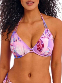 FREYA Miami Sunset Halterneck Bikini Top - Cassis
