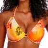 FREYA Miami Sunset Halterneck Bikini Top - Papaya