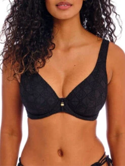 FREYA Nomad Nights High Apex Bikini Top - Black
