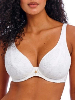 FREYA Nomad Nights High Apex Bikini Top - White