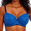 FREYA Offbeat Padded Half Cup Bra - Dazzling Blue -FREYA Shop braforme freya offbeat AA5453 DAZ f