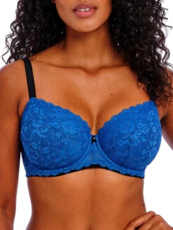 FREYA Offbeat Padded Half Cup Bra - Dazzling Blue