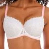 FREYA Offbeat Padded Half Cup Bra - White -FREYA Shop braforme freya offbeat aa5453 whe f