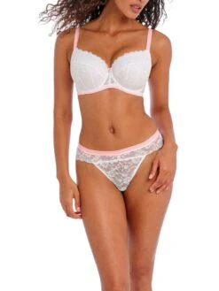 FREYA Offbeat Padded Half Cup Bra - White -FREYA Shop braforme freya offbeat aa5453 whe fl