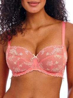 FREYA Offbeat Decadence Side Support Bra - Sunset Coral