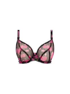 FREYA Rose Blossom Plunge Bra - Black Rose -FREYA Shop braforme freya rose blossom AA402402 BKR c