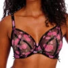 FREYA Rose Blossom Plunge Bra - Black Rose