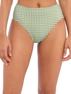 FREYA Check In High Waist Bikini Brief -FREYA Shop braforme freya swimwear check in khaki khi as201978 f