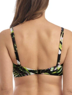 FANTASIE Palm Valley Twist Bandeau Bikini Top - Black -FREYA Shop braforme freya swimwear palm valley black uw twist bandeau bikini top fs6762 b2