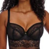FREYA Sydnie Longline Plunge Bra - Black -FREYA Shop braforme freya sydnie AA402820 BLK f