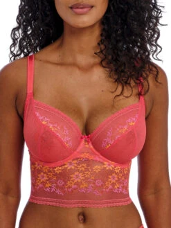 FREYA Sydnie Longline Plunge Bra - Strawberry Ice