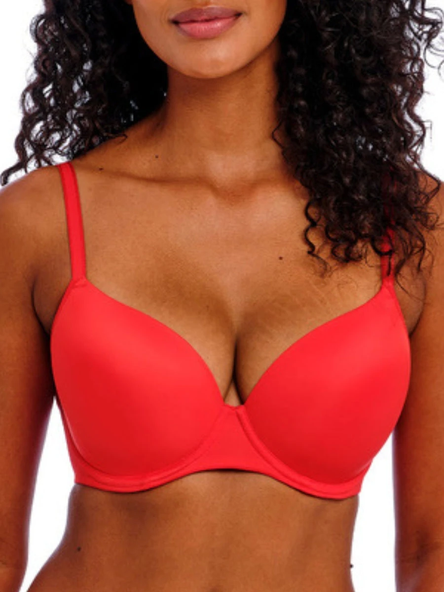 FREYA Undetected Sweetheart T-Shirt Bra - Chilli Red 3 FREYA Undetected Sweetheart T-Shirt Bra - Chilli Red