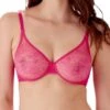 Gossard Glossies Lace Sheer Moulded Bra - Hot Pink -FREYA Shop braforme gossard 13001 hpk f1