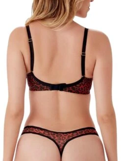 Gossard Glossies Leopard Sheer Moulded Bra - Black/Red -FREYA Shop braforme gossard 13101 bkr b