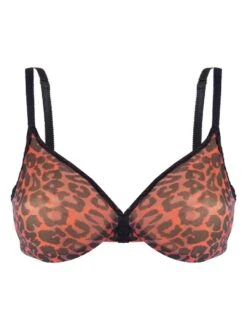 Gossard Glossies Leopard Sheer Moulded Bra - Black/Red -FREYA Shop braforme gossard 13101 bkr c
