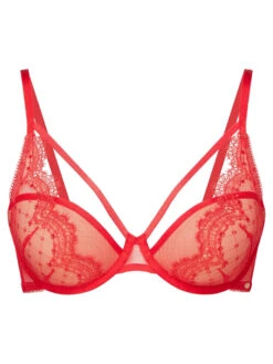 Gossard VIP Audacious Half Padded Plunge Bra - Red -FREYA Shop braforme gossard VIP audacious 20601 cf