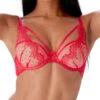 Gossard VIP Audacious Half Padded Plunge Bra - Red -FREYA Shop braforme gossard VIP audacious 20601 f