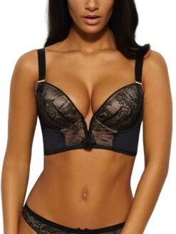 Gossard VIP Retrolution Padded Staylo Plunge Bra - Black
