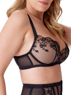 Gossard VIP Taboo Balcony Bra - Black -FREYA Shop braforme gossard VIP taboo 21005 BLK 2s
