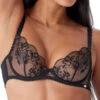 Gossard VIP Taboo Balcony Bra - Black -FREYA Shop braforme gossard VIP taboo 21005 BLK f