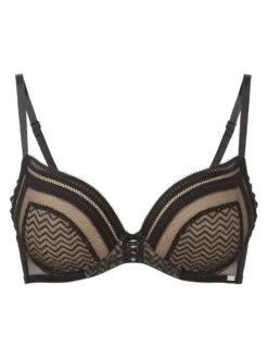 Gossard Contradiction Padded Plunge Bra - Black/Silver -FREYA Shop braforme gossard contradiction 20001 bsi c