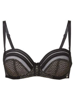 Gossard Contradiction Non Padded Balcony Bra - Black/Silver -FREYA Shop braforme gossard contradiction 20005 bsi c