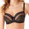 Gossard Contradiction Non Padded Balcony Bra - Black/Silver -FREYA Shop braforme gossard contradiction 20005 bsi f