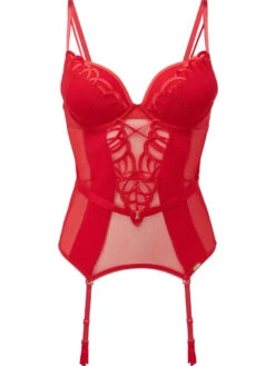 Gossard Fiesta Padded Plunge Basque - Fiesta Red -FREYA Shop braforme gossard fiesta 19709 FIE cf