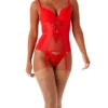 Gossard Fiesta Padded Plunge Basque - Fiesta Red -FREYA Shop braforme gossard fiesta 19709 FIE f