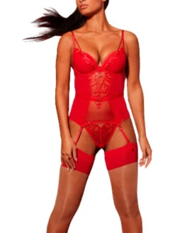 Gossard Fiesta Padded Plunge Basque - Fiesta Red -FREYA Shop braforme gossard fiesta 19709 FIE l