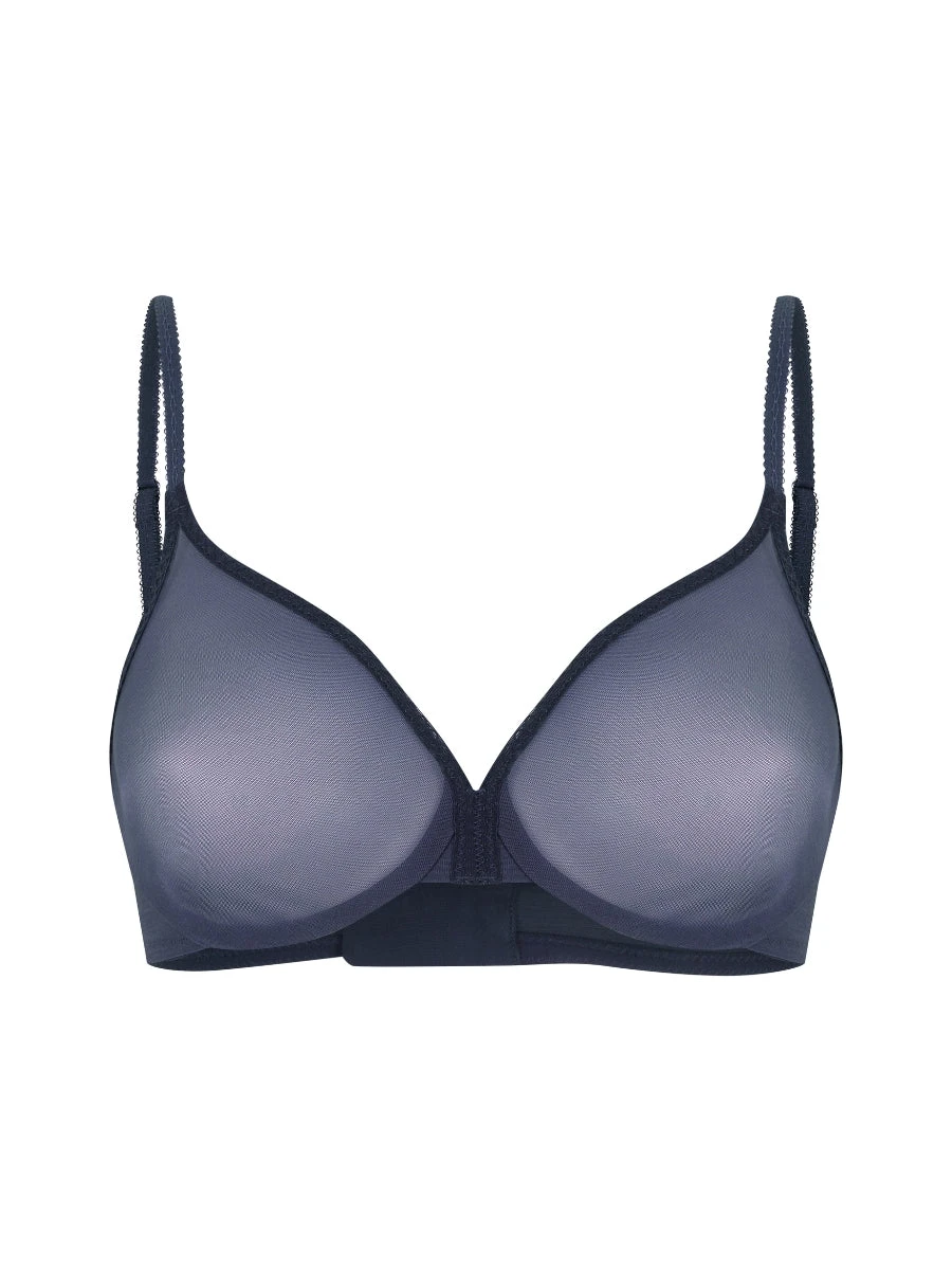 Gossard Glossies Sheer Moulded Bra - Shadow Blue 11 Gossard Glossies Sheer Moulded Bra - Shadow Blue - Image 9