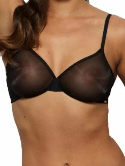 Gossard Glossies Sheer Moulded Bra - Black