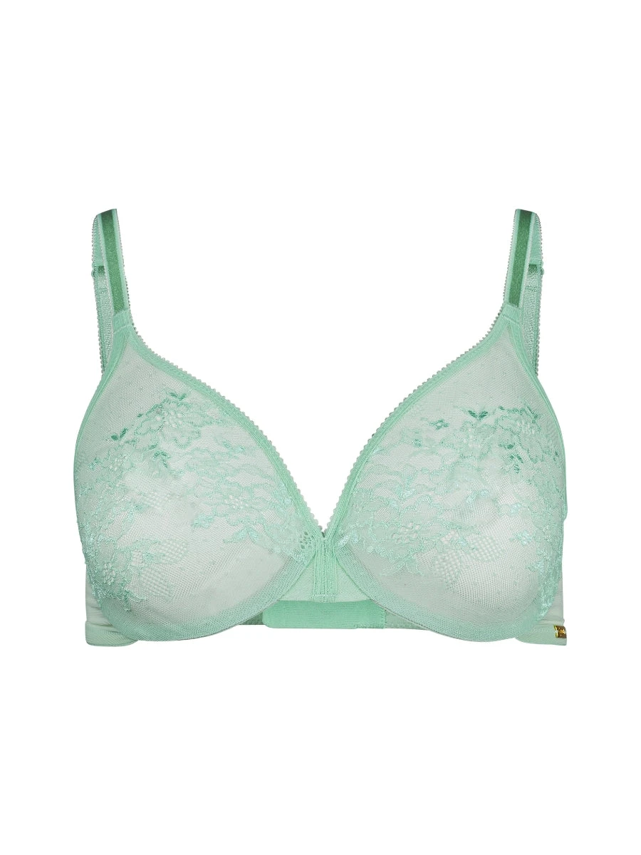 Gossard Glossies Lace Sheer Moulded Bra - Brook Green 11 Gossard Glossies Lace Sheer Moulded Bra - Brook Green - Image 9