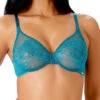 Gossard Glossies Lace Sheer Moulded Bra - Deep Teal -FREYA Shop braforme gossard glossies lace 13001 DTL f