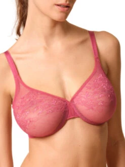 Gossard Glossies Lace Sheer Moulded Bra - Rose -FREYA Shop braforme gossard glossies lace 13001 ROS 2f