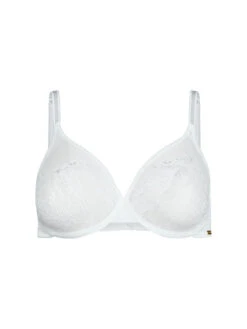 Gossard Glossies Lace Sheer Moulded Bra - White -FREYA Shop braforme gossard glossies lace 13001 WHT cf