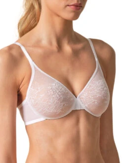 Gossard Glossies Lace Sheer Moulded Bra - White -FREYA Shop braforme gossard glossies lace 13001 WHT s
