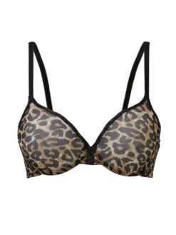 Gossard Glossies Leopard Sheer Moulded Bra - Animal Print -FREYA Shop braforme gossard glossies leopard sheer bra anp animal print 13101 p
