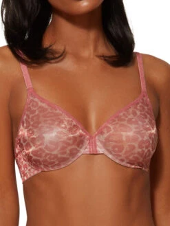 Gossard Glossies Leopard Sheer Moulded Bra - Blush Print -FREYA Shop braforme gossard lingerie 13101 bra f1