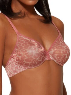 Gossard Glossies Leopard Sheer Moulded Bra - Blush Print -FREYA Shop braforme gossard lingerie 13101 bra fs