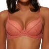 Gossard Boho Lace Padded Plunge Bra - Dusty Cedar -FREYA Shop braforme gossard lingerie boho lace 18601 dcr dusty cedar f