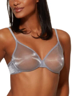 Gossard Glossies Sheer Moulded Bra - Silver -FREYA Shop braforme gossard lingerie glossies sheer 6271 sil f1